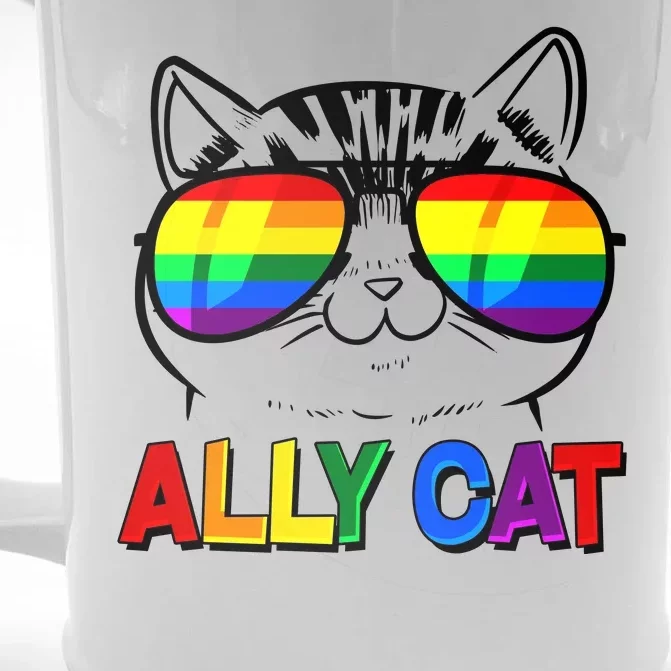 Ally Cat LGBT Pride Front & Back Beer Stein