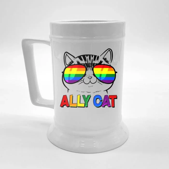 Ally Cat LGBT Pride Front & Back Beer Stein