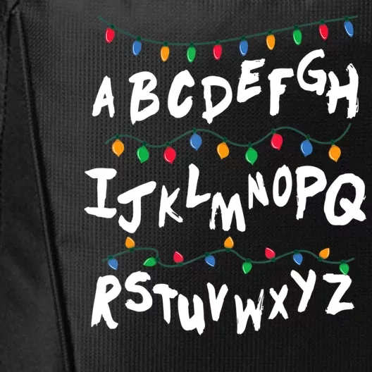 Alphabet Christmas Lights Stranger City Backpack