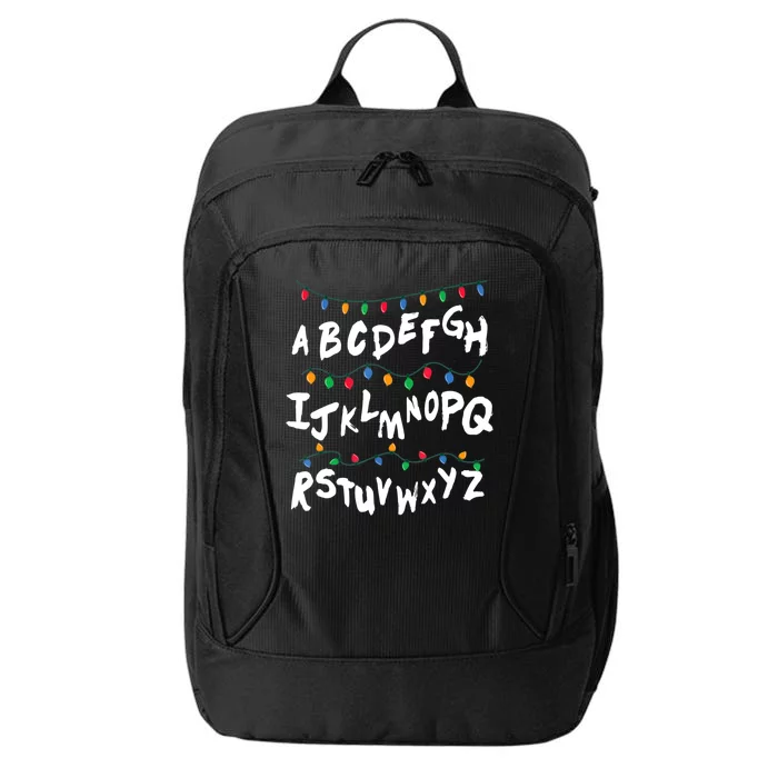 Alphabet Christmas Lights Stranger City Backpack