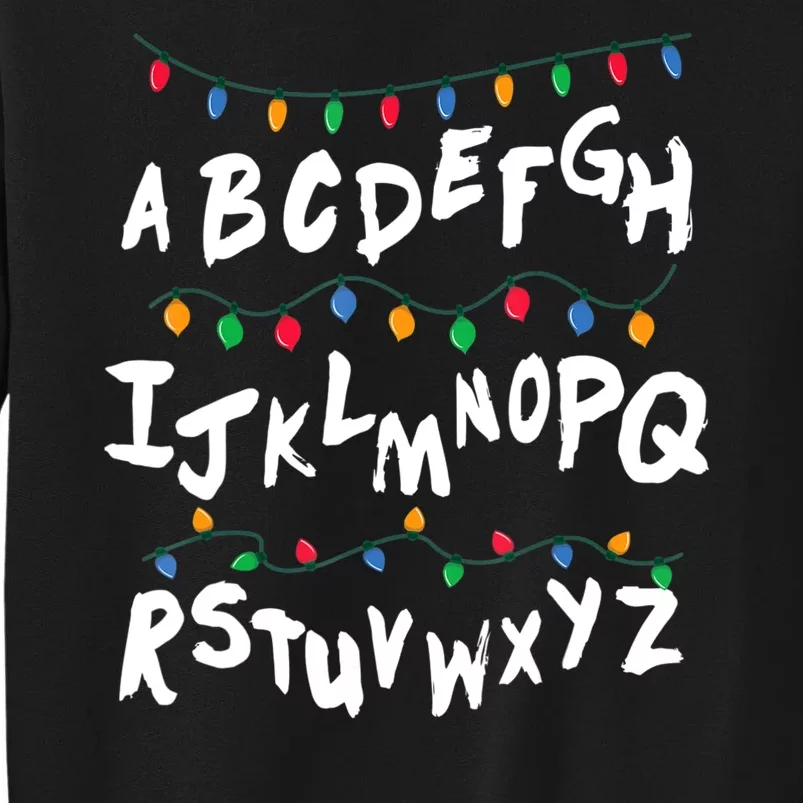 Alphabet Christmas Lights Stranger Tall Sweatshirt