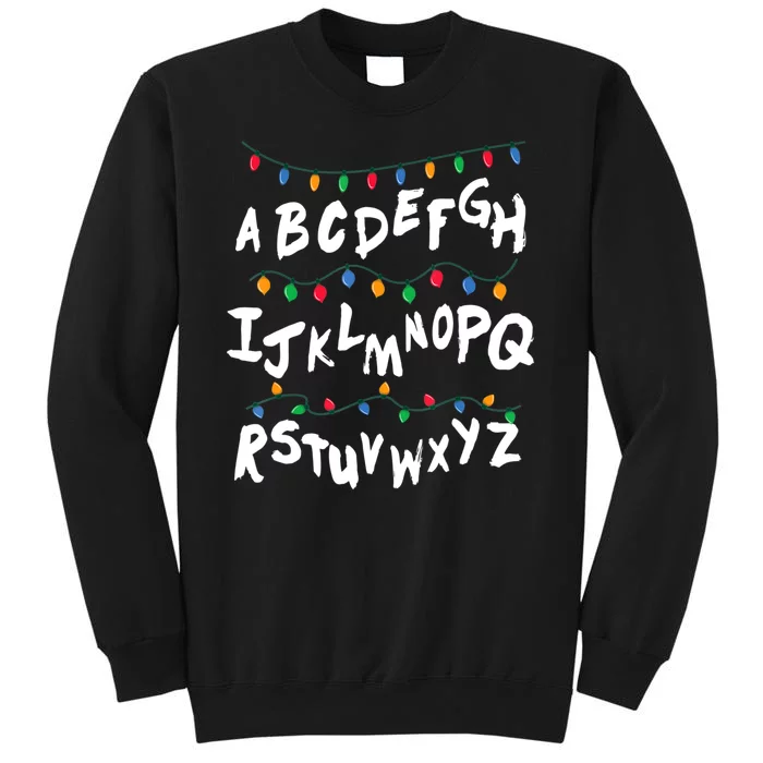 Alphabet Christmas Lights Stranger Tall Sweatshirt