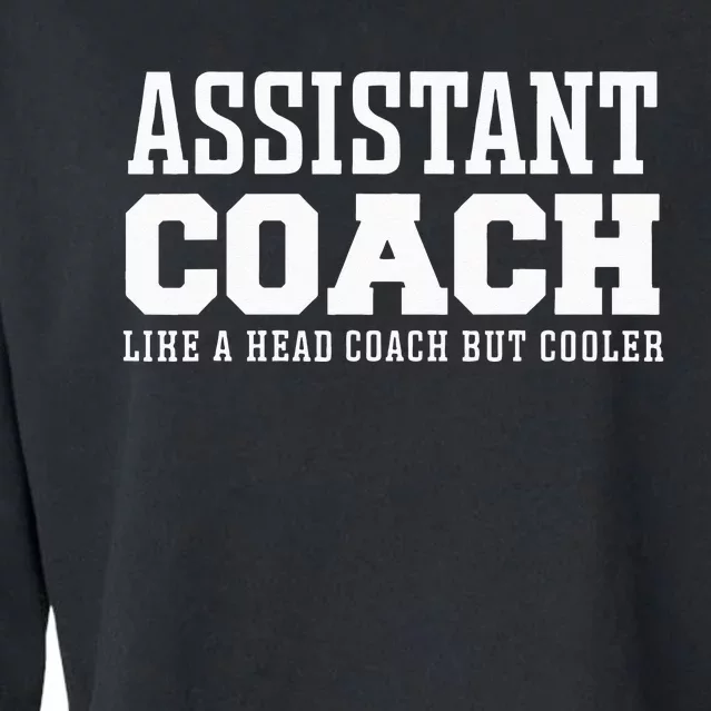 Assistant Coach Like A Head Coach But Cooler Cropped Pullover Crew