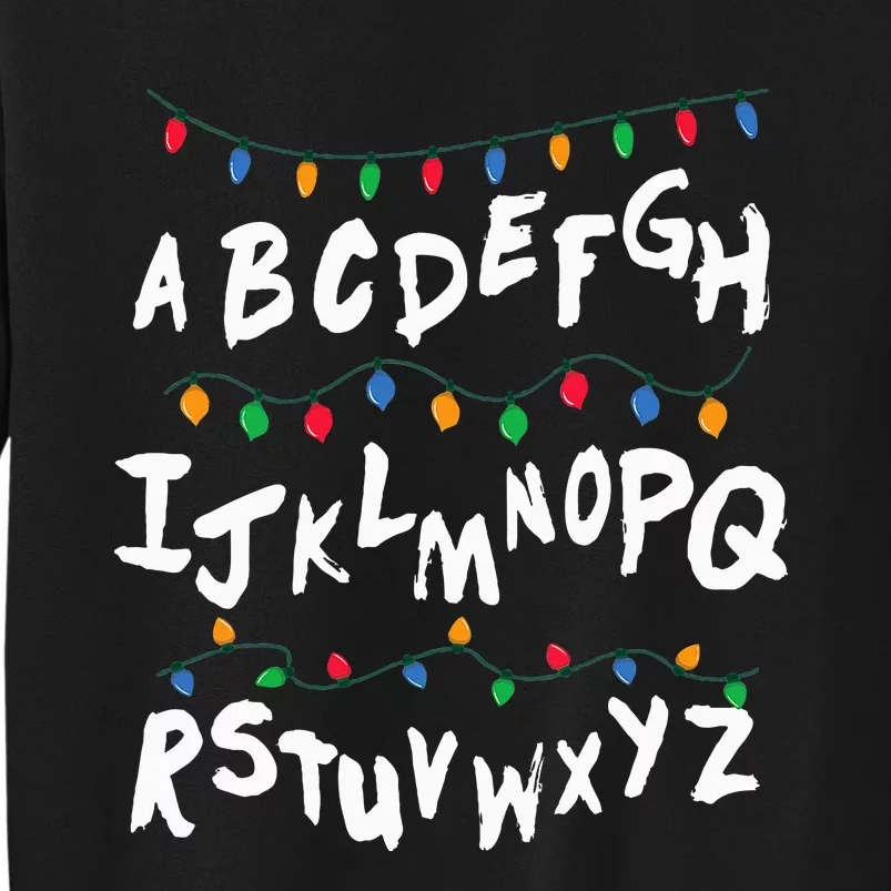 Alphabet Christmas Lights Stranger Gift Tall Sweatshirt