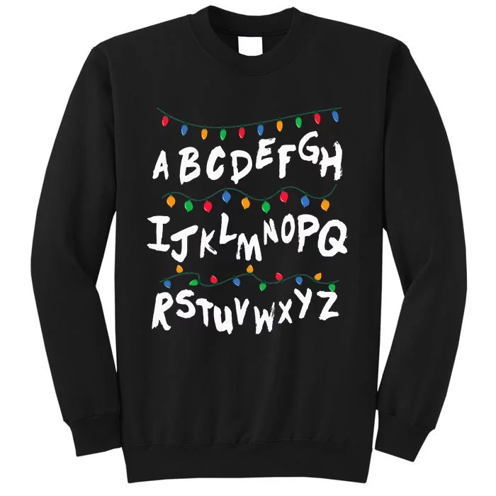 Alphabet Christmas Lights Stranger Gift Tall Sweatshirt