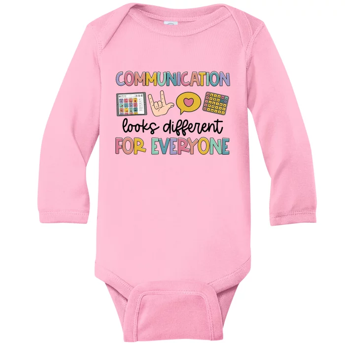 Autism Communication Looks Different For Everyone Baby Long Sleeve Bodysuit