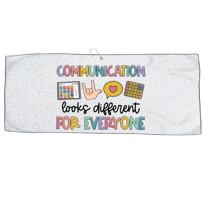 Autism Communication Looks Different For Everyone Large Microfiber Waffle Golf Towel