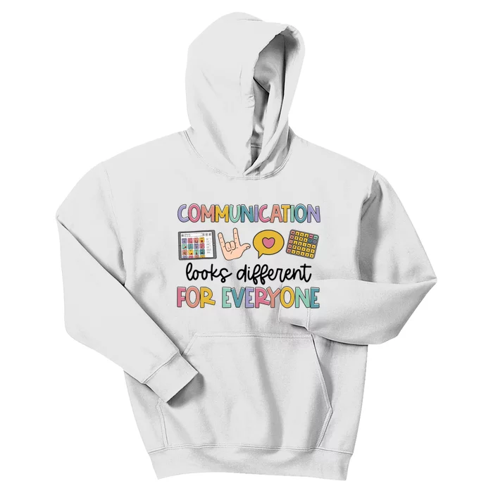 Autism Communication Looks Different For Everyone Kids Hoodie