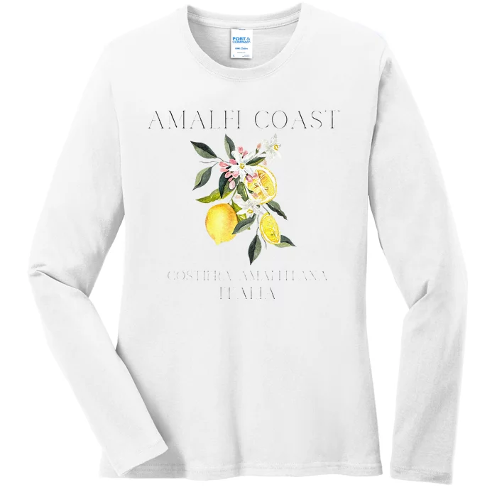 Amalfi Coast Lemons Amalfi Italy Ladies Long Sleeve Shirt