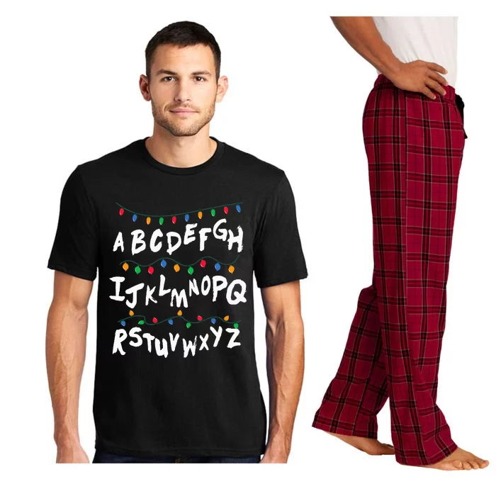 Alphabet Christmas Lights Stranger Gift Pajama Set