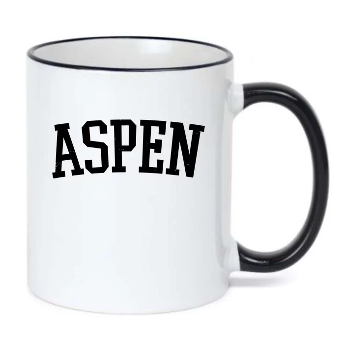 Aspen College Logo Black Color Changing Mug