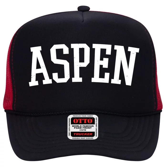 Aspen College Logo High Crown Mesh Trucker Hat