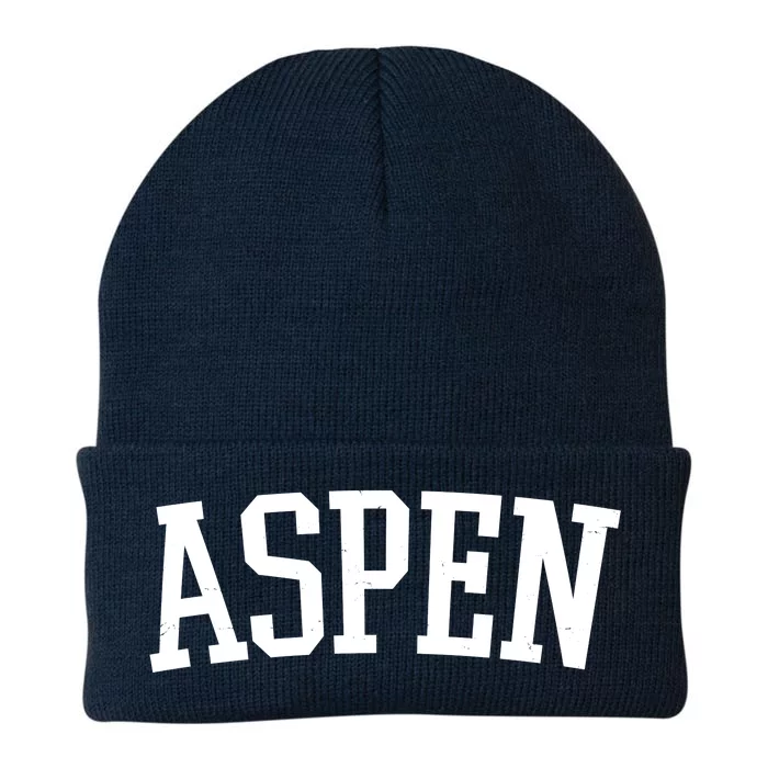 Aspen College Logo Knit Cap Winter Beanie