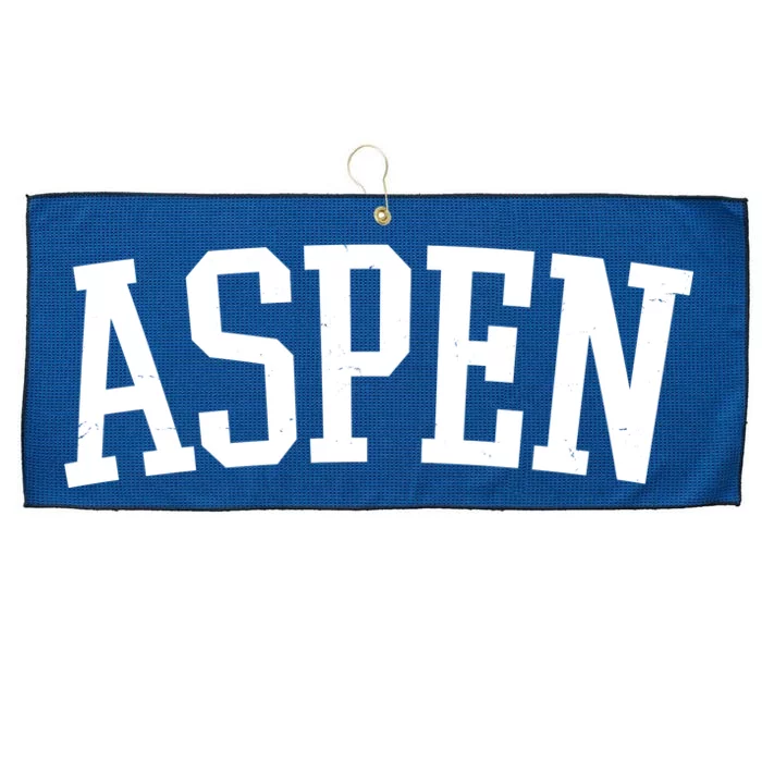 Aspen College Logo Large Microfiber Waffle Golf Towel