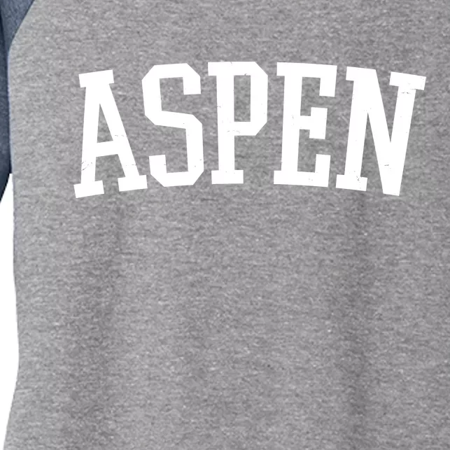 Aspen College Logo Women's Tri-Blend 3/4-Sleeve Raglan Shirt