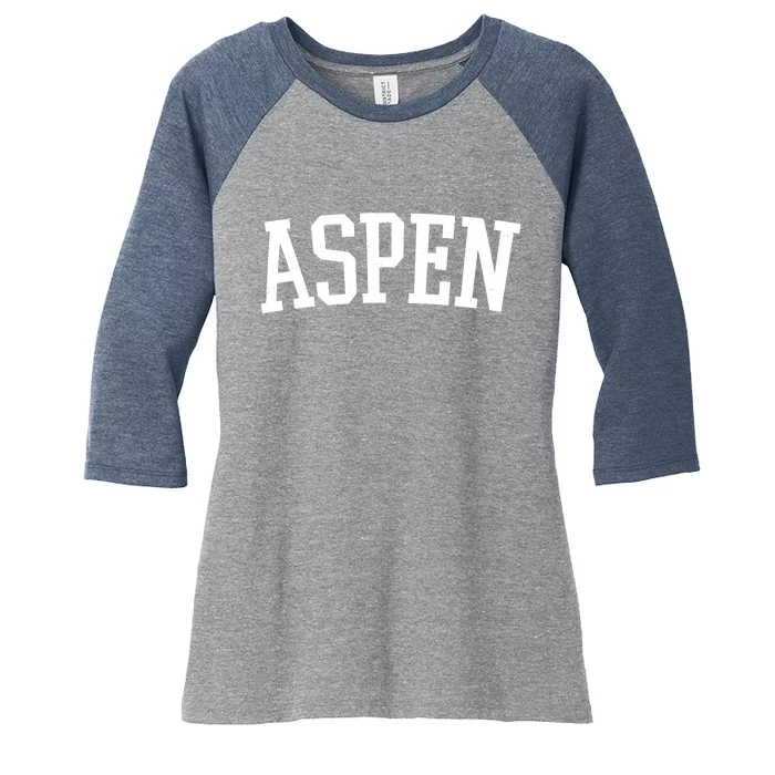 Aspen College Logo Women's Tri-Blend 3/4-Sleeve Raglan Shirt