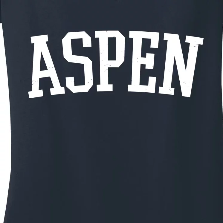 Aspen College Logo Women's V-Neck T-Shirt