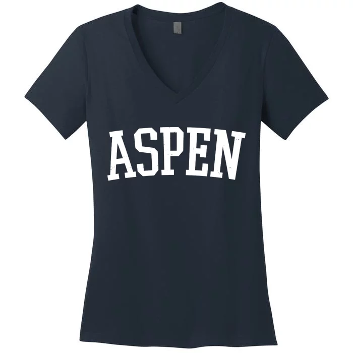 Aspen College Logo Women's V-Neck T-Shirt