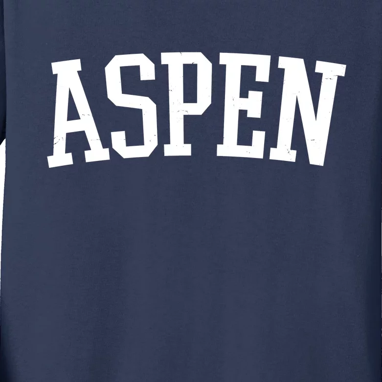 Aspen College Logo Kids Long Sleeve Shirt