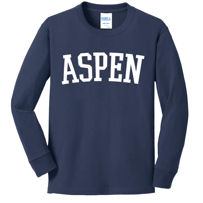 Aspen College Logo Kids Long Sleeve Shirt