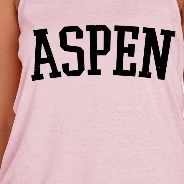 Aspen College Logo Women's Knotted Racerback Tank