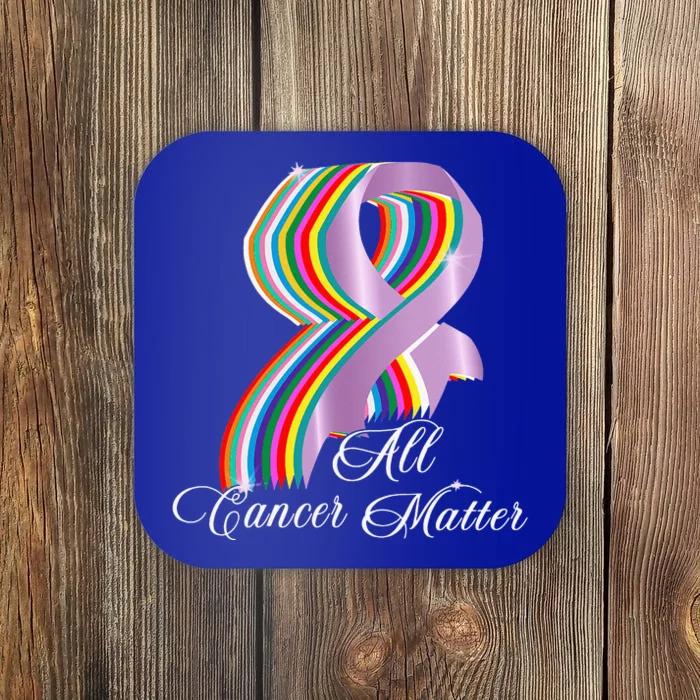 All Cancer Matter Awareness World Cancer Day Ribbon Coaster