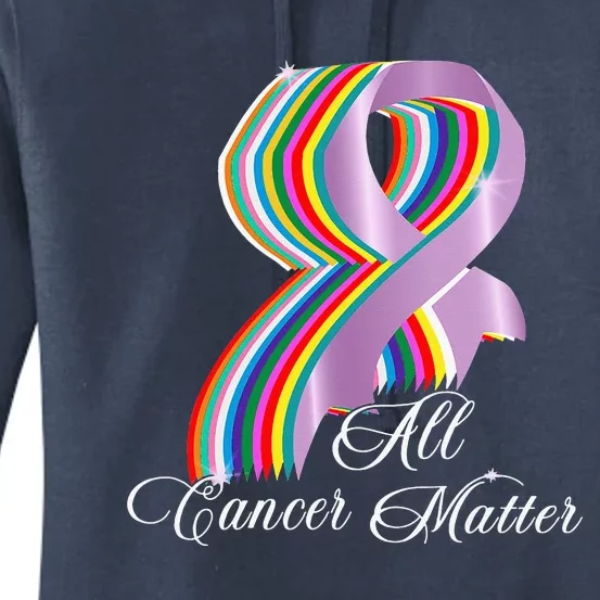 All Cancer Matter Awareness World Cancer Day Ribbon Women's Pullover Hoodie