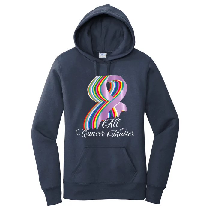 All Cancer Matter Awareness World Cancer Day Ribbon Women's Pullover Hoodie