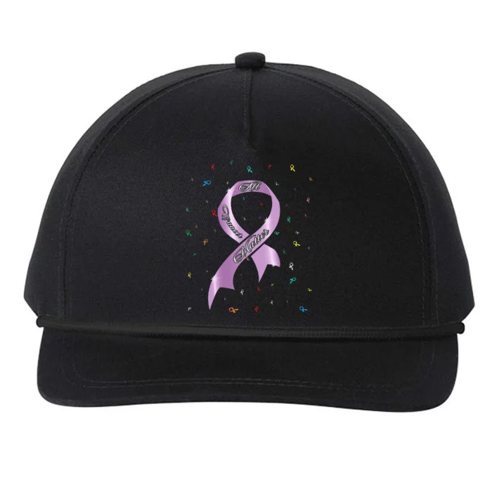 All Cancer Matters Awareness Saying World Cancer Day Snapback Five-Panel Rope Hat