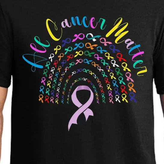 All Cancer Matter Support Raise Cancer Awareness Ribbon Pajama Set