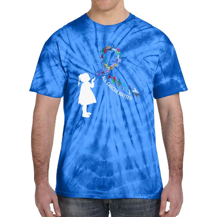 All Cancer Matters Awareness Saying World Cancer Day Tie-Dye T-Shirt