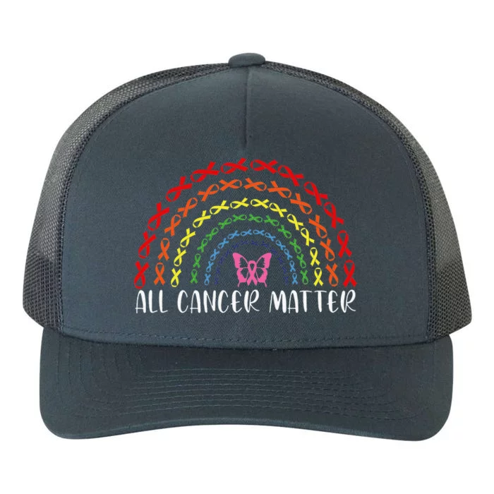 All Cancer Matters Awareness Support World Cancer Day Yupoong Adult 5-Panel Trucker Hat