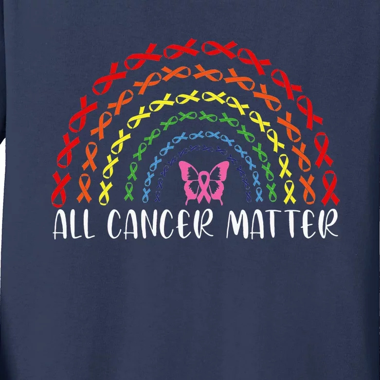 All Cancer Matters Awareness Support World Cancer Day Kids Long Sleeve Shirt