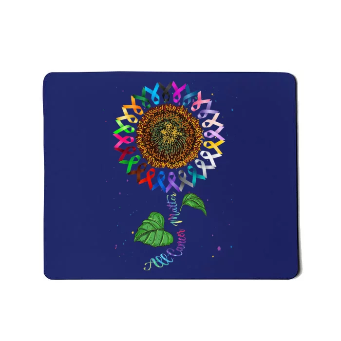 All Cancer Matters Cancer Awareness All Ribbons Sunflowe Mousepad