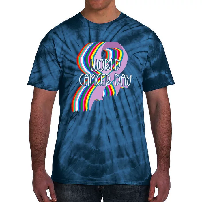 All Cancer Matters Awareness Day Ribbon Support Tie-Dye T-Shirt