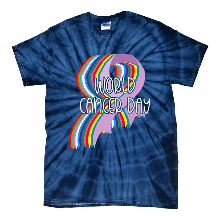 All Cancer Matters Awareness Day Ribbon Support Tie-Dye T-Shirt