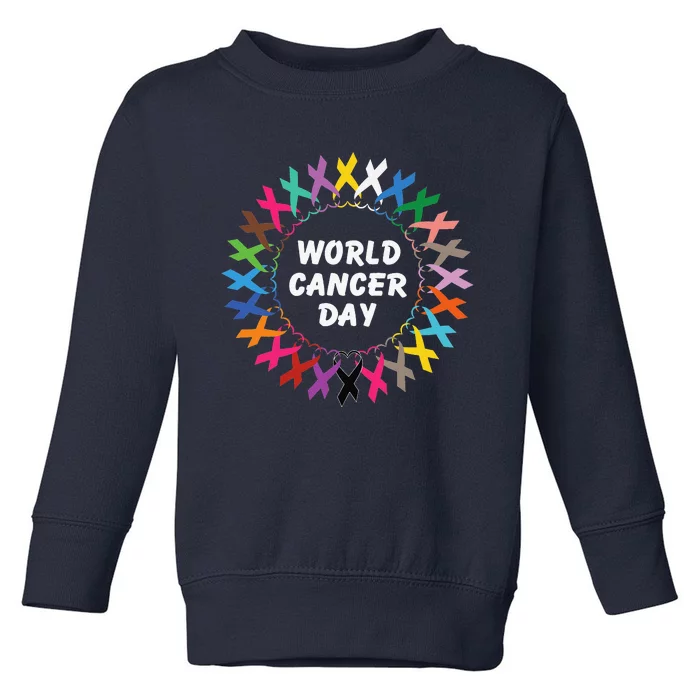 All Cancer Matters Awareness Day Ribbon Support Toddler Sweatshirt