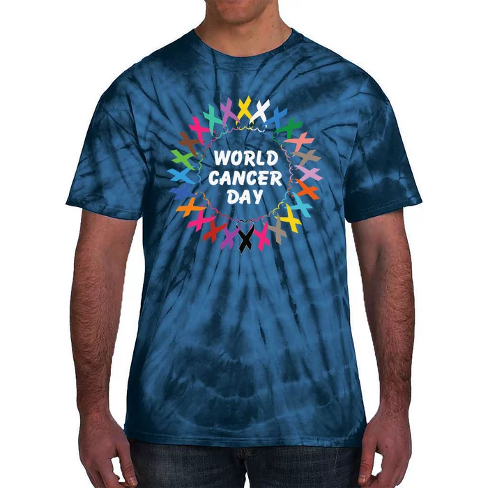 All Cancer Matters Awareness Day Ribbon Support Tie-Dye T-Shirt