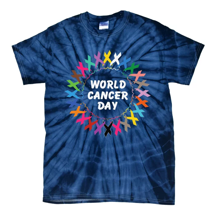 All Cancer Matters Awareness Day Ribbon Support Tie-Dye T-Shirt