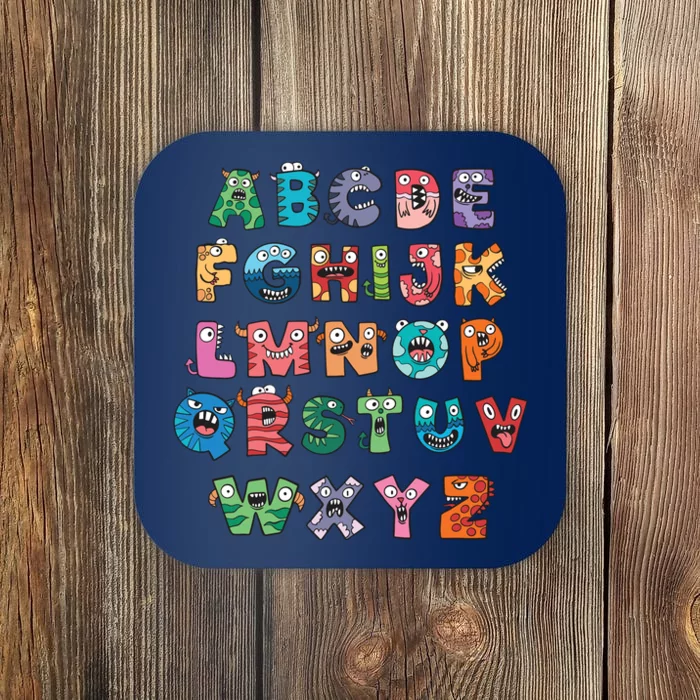 Abc Cute Monster Alphabet Halloween Teacher Costume Coaster