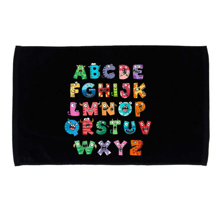 ABC Cute Monster Alphabet Halloween Teacher Costume Microfiber Hand Towel