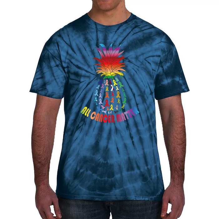 All Cancer Matters Awareness I World Cancer Pineapple Tie-Dye T-Shirt