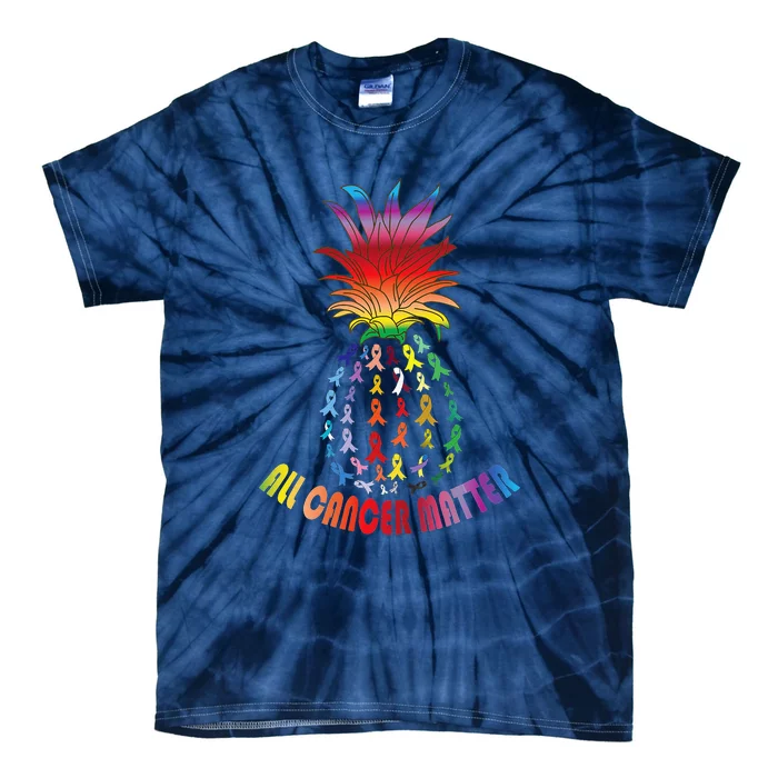 All Cancer Matters Awareness I World Cancer Pineapple Tie-Dye T-Shirt