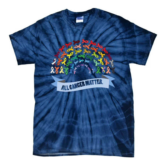 All Cancer Matters Awareness Day Ribbon Quote Tie-Dye T-Shirt