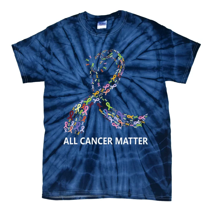 All Cancer Matters Awareness Day Ribbon Quote Tie-Dye T-Shirt