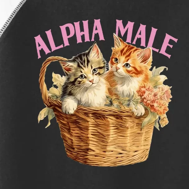 Alpha Cat Male Ironic Funny Kitten Weird Humor Kittens Toddler Fine Jersey T-Shirt