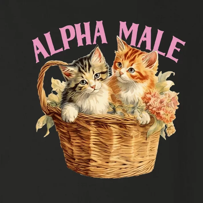 Alpha Cat Male Ironic Funny Kitten Weird Humor Kittens Toddler Long Sleeve Shirt