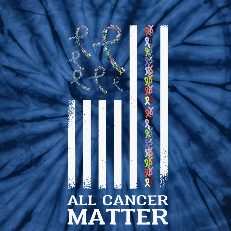 All Cancer Matters Awareness Day Ribbon Quote Tie-Dye T-Shirt