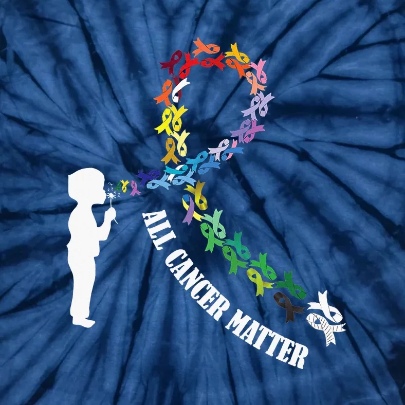 All Cancer Matters Awareness Day Ribbon Quote Tie-Dye T-Shirt