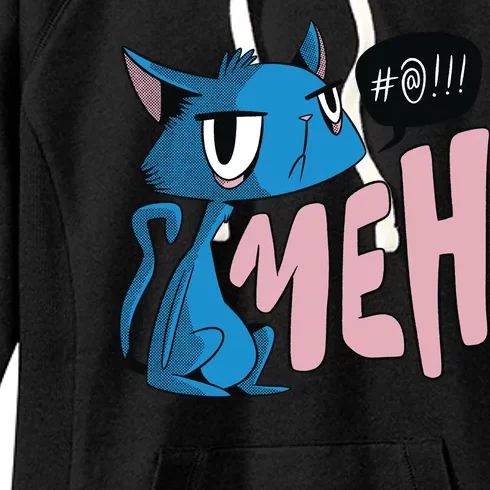 Annoyed Cat Meh Women's Fleece Hoodie